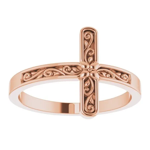 Sideways Cross Ring Image 3 Hopman Jewelers Elkhart, IN