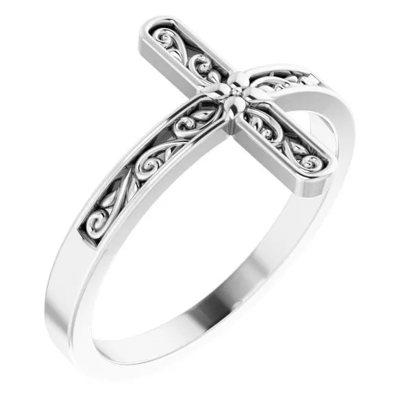Sideways Cross Ring Jewelry Design Studio Jensen Beach, FL