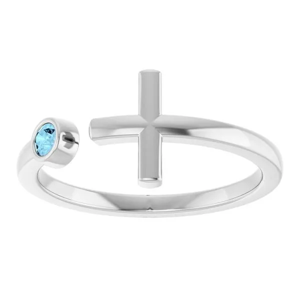 Negative Space Cross Ring Image 3 Hopman Jewelers Elkhart, IN