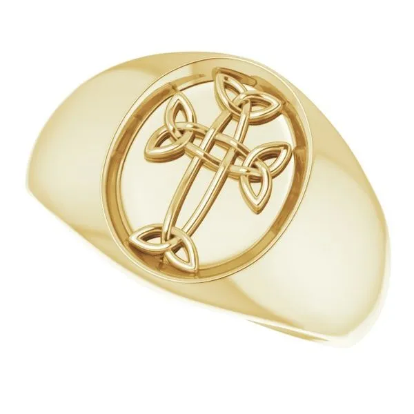 Celtic-Inspired Cross Ring Image 5 Jewelry Design Studio Jensen Beach, FL