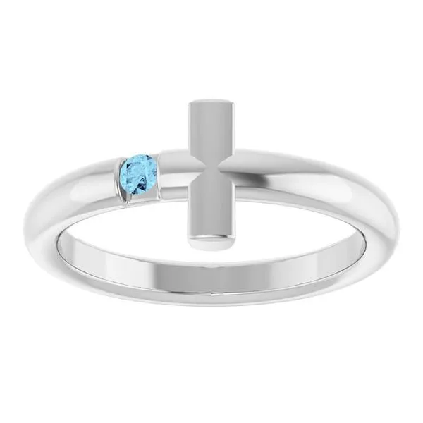 Sideways Cross Ring Image 3 J. Meredith Jewelers Delafield, WI