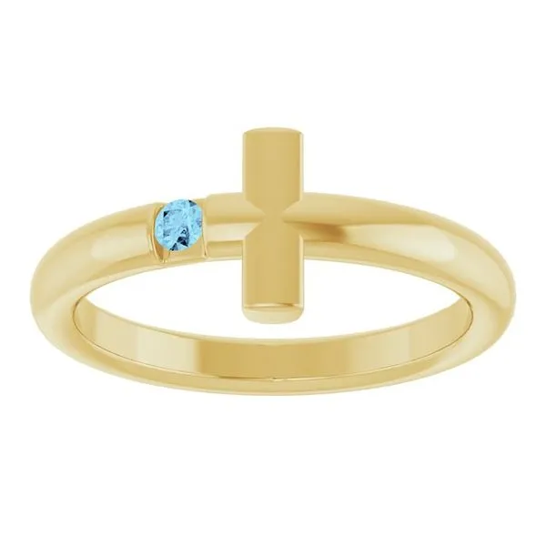 Sideways Cross Ring Image 3 Hopman Jewelers Elkhart, IN