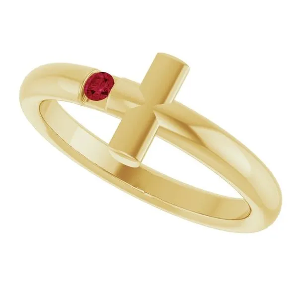 Sideways Cross Ring Image 5 Hopman Jewelers Elkhart, IN