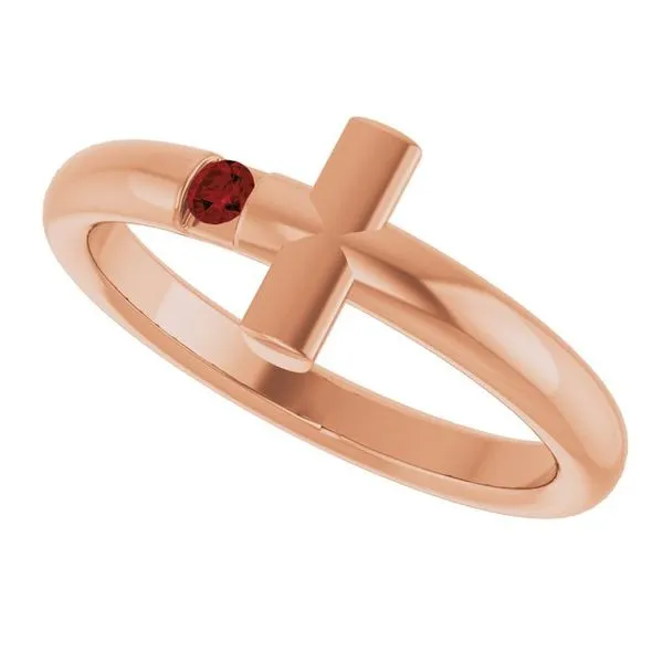 Sideways Cross Ring Image 5 Hopman Jewelers Elkhart, IN