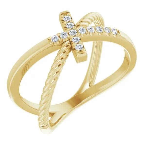 Accented Cross Rope Ring Hopman Jewelers Elkhart, IN