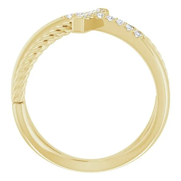 Accented Cross Rope Ring Image 2 Jewelry Design Studio Jensen Beach, FL