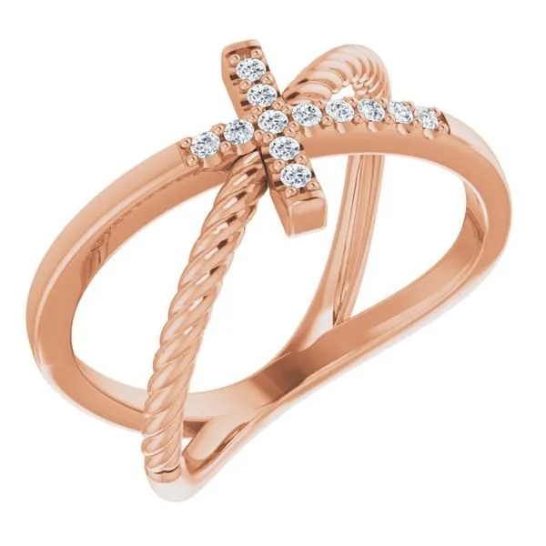 Accented Cross Rope Ring Jewelry Design Studio Jensen Beach, FL