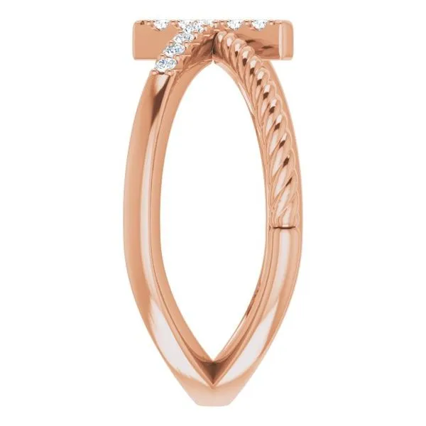 Accented Cross Rope Ring Image 4 Rasmussen Jewelers Spanish Fork, UT