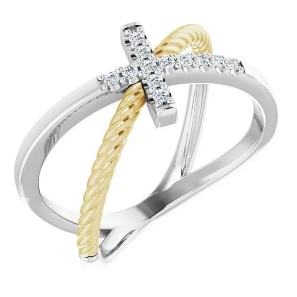 Accented Cross Rope Ring Jewelry Design Studio Jensen Beach, FL