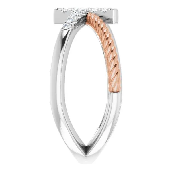 Accented Cross Rope Ring Image 4 Jewelry Design Studio Jensen Beach, FL