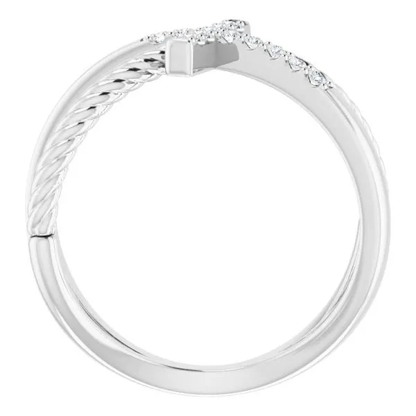 Accented Cross Rope Ring Image 2 Jewelry Design Studio Jensen Beach, FL