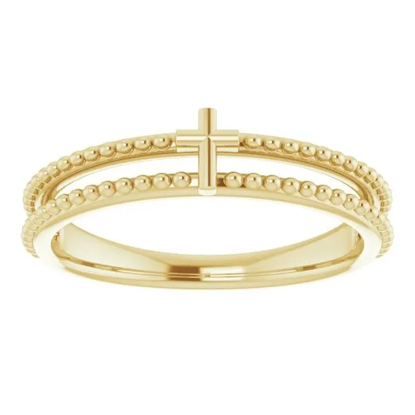 Milgrain Stackable Cross Ring Image 3 Moseley Diamond Showcase Inc Lexington, SC