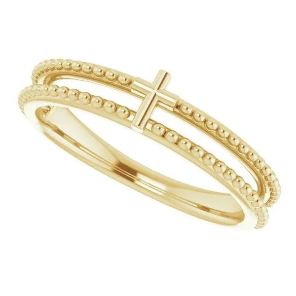 Milgrain Stackable Cross Ring Image 5 Moseley Diamond Showcase Inc Lexington, SC