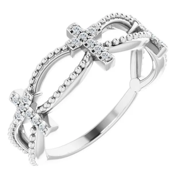 Accented Stackable Cross Ring Hopman Jewelers Elkhart, IN