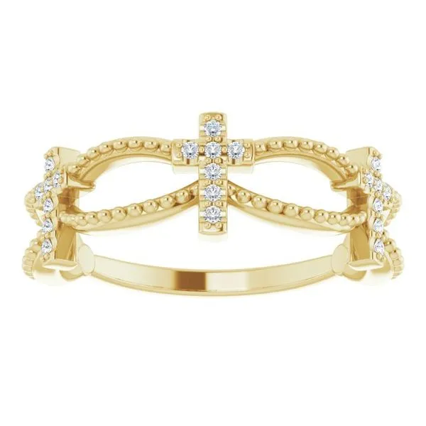 Accented Stackable Cross Ring Image 3 Milan's Jewelry Inc Sarasota, FL