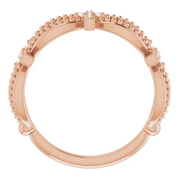 Accented Stackable Cross Ring Image 2 Hopman Jewelers Elkhart, IN