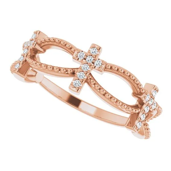 Accented Stackable Cross Ring Image 5 Milan's Jewelry Inc Sarasota, FL