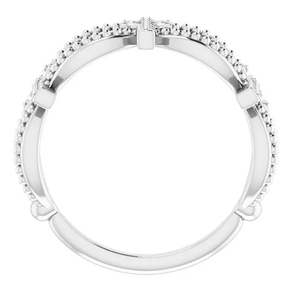 Accented Stackable Cross Ring Image 2 Hopman Jewelers Elkhart, IN