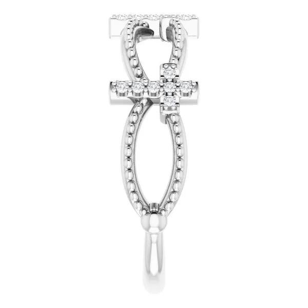 Accented Stackable Cross Ring Image 4 Hopman Jewelers Elkhart, IN