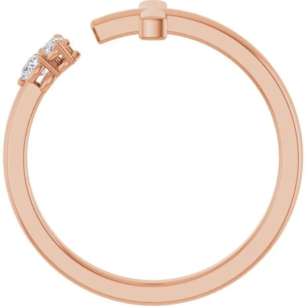 Accented Negative Space Cross Ring Image 2 Milan's Jewelry Inc Sarasota, FL