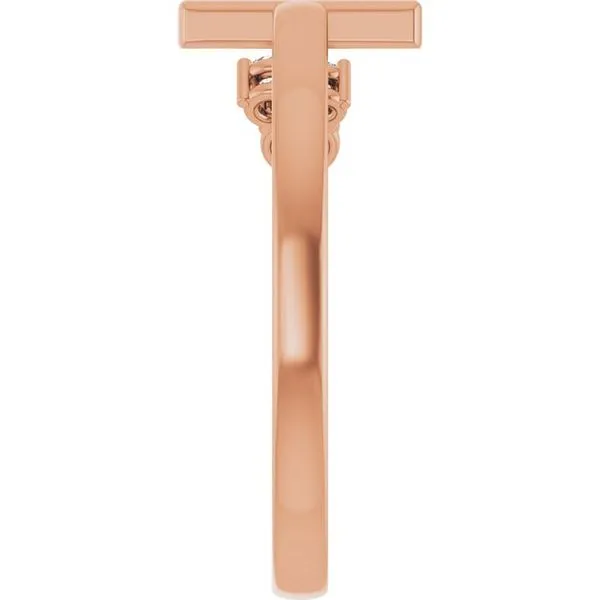 Accented Negative Space Cross Ring Image 4 Hopman Jewelers Elkhart, IN