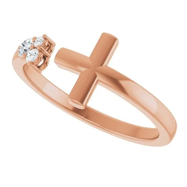 Accented Negative Space Cross Ring Image 5 Rasmussen Jewelers Spanish Fork, UT