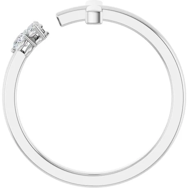 Accented Negative Space Cross Ring Image 2 Hopman Jewelers Elkhart, IN