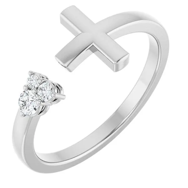 Accented Negative Space Cross Ring Rasmussen Jewelers Spanish Fork, UT