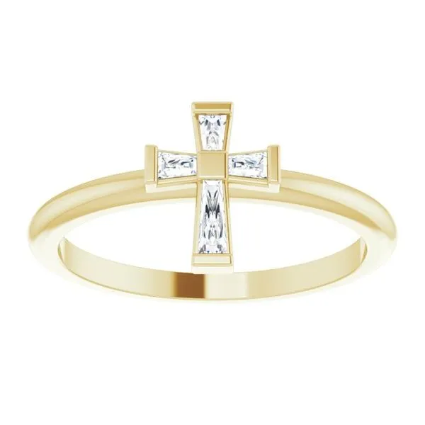 Accented Stackable Cross Ring Image 3 Hopman Jewelers Elkhart, IN