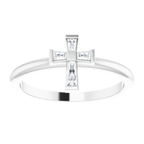 Accented Stackable Cross Ring Image 3 Rasmussen Jewelers Spanish Fork, UT