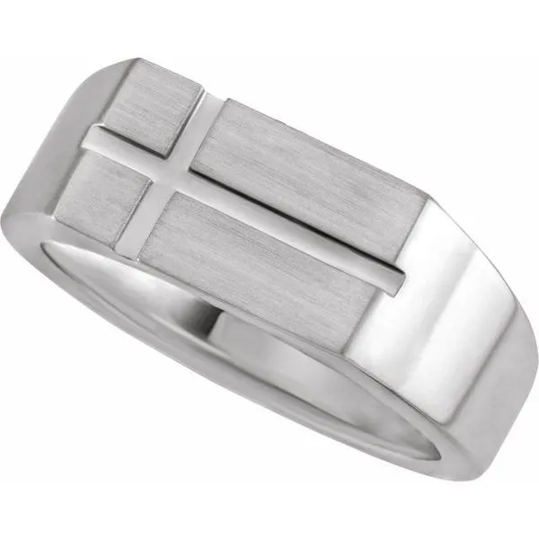 Rectangle Cross Signet Ring Image 3 Jewelry Design Studio Jensen Beach, FL