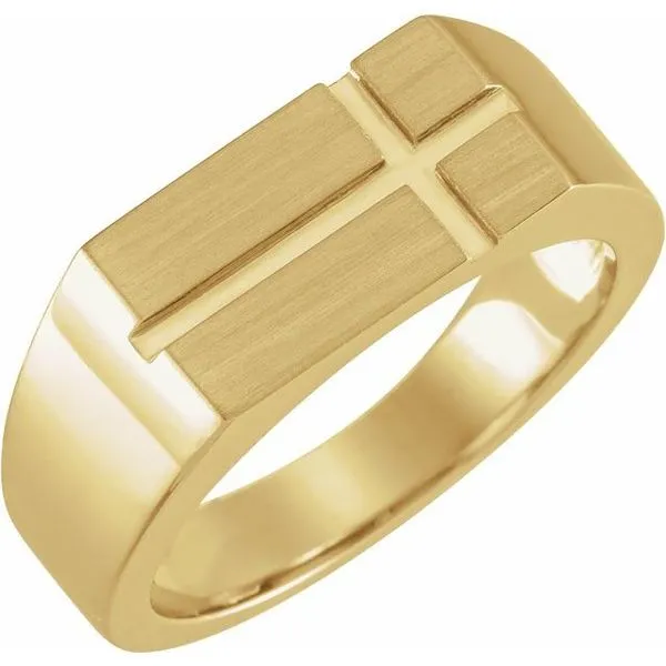 Rectangle Cross Signet Ring Hopman Jewelers Elkhart, IN