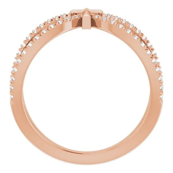 French-Set Cross Ring Image 2 Hopman Jewelers Elkhart, IN