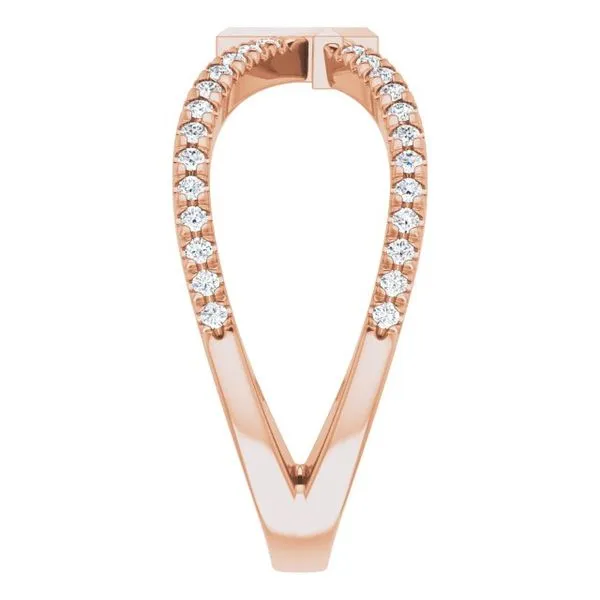 French-Set Cross Ring Image 4 Hopman Jewelers Elkhart, IN