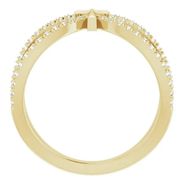 French-Set Cross Ring Image 2 Cherry Street Jewelers Tulsa, OK