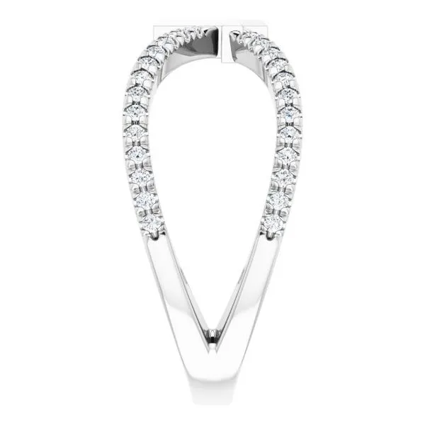 French-Set Cross Ring Image 4 D'Errico Jewelry Scarsdale, NY