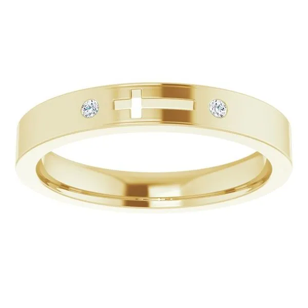 Pierced Cross Stackable Ring Image 3 Hopman Jewelers Elkhart, IN