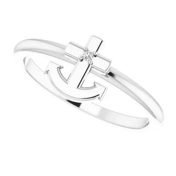 Cross Anchor Ring Image 5 Hopman Jewelers Elkhart, IN
