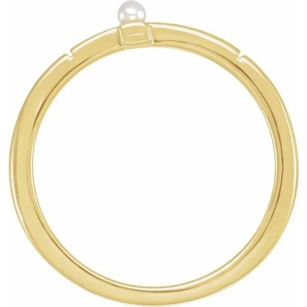 Pearl Sideways Cross Ring Image 2 G.G. Gems, Inc. Scottsdale, AZ