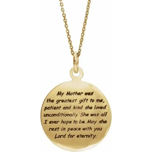 Comfort Wear Jewelry™ Loss of a Mother Necklace Image 3 Jewelry Design Studio Jensen Beach, FL