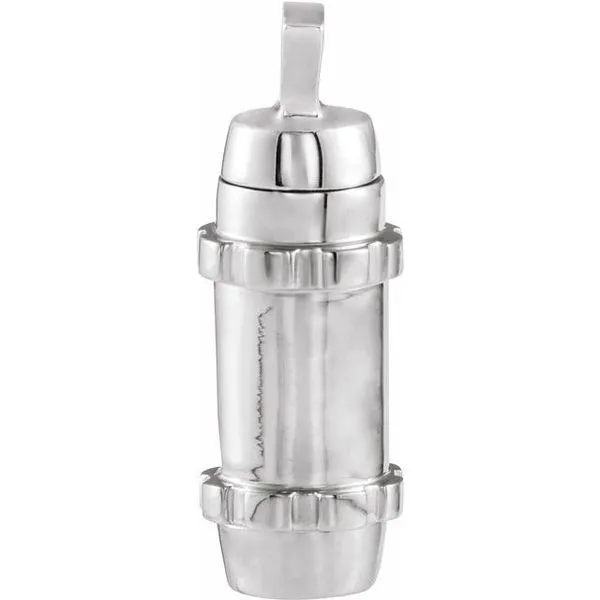 Cylinder Ash Holder Pendant Image 2 J. Meredith Jewelers Delafield, WI