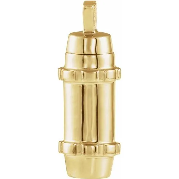 Cylinder Ash Holder Pendant Image 2 Hopman Jewelers Elkhart, IN
