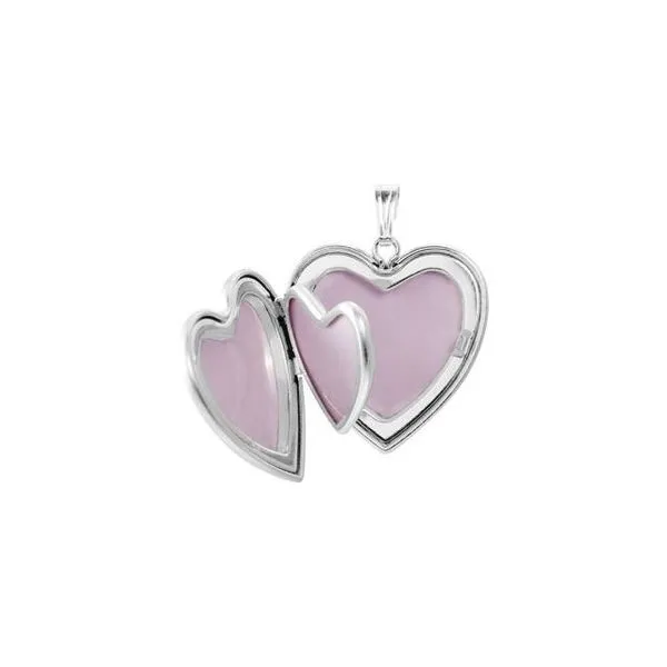 Heart Locket with Cross Image 2 Arnold's Jewelry and Gifts Logansport, IN