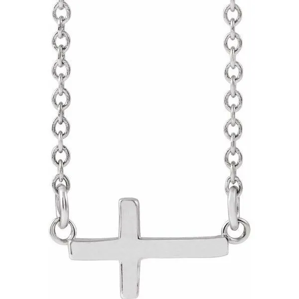 Sideways Cross Necklace Image 4 Hopman Jewelers Elkhart, IN