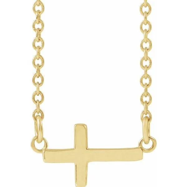 Sideways Cross Necklace Image 4 Hopman Jewelers Elkhart, IN