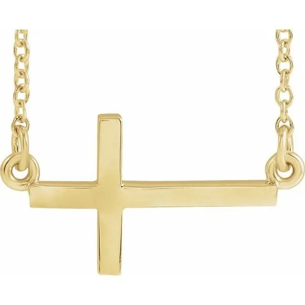 Sideways Cross Necklace Scirto's Jewelry Lockport, NY