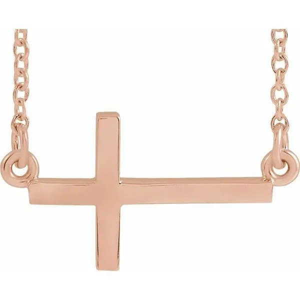 Sideways Cross Necklace Linwood Custom Jewelers Linwood, NJ