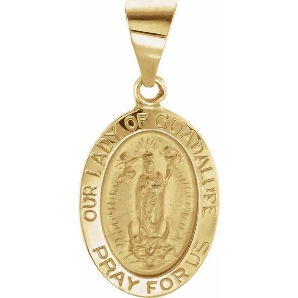 Hollow Our Lady of Guadalupe Medal Hopman Jewelers Elkhart, IN