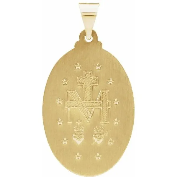 Hollow Miraculous Medal Image 2 The Jewelry Source El Segundo, CA
