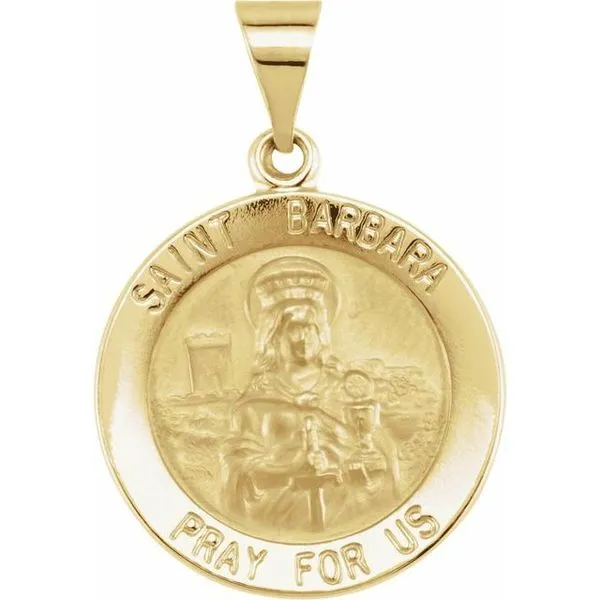 Hollow St. Barbara Medal Hopman Jewelers Elkhart, IN